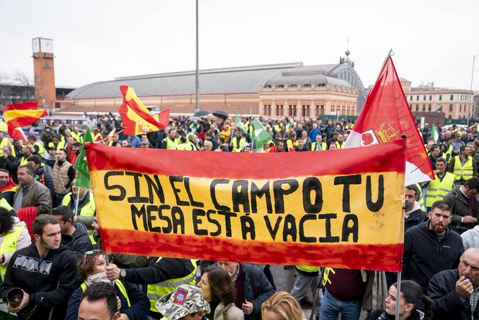 protestas Madrid Protestas del campo 15 de febrero